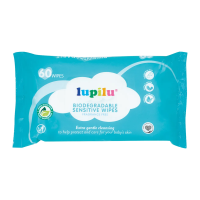 Biodegradable Sensitive Baby Wipes 60 pack