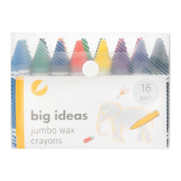 Affordable Mega Jumbo Wax Crayon 16pk UK